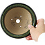 Pot à bonsaï rond vert par Bigei - 153 x 153 x 66 mm