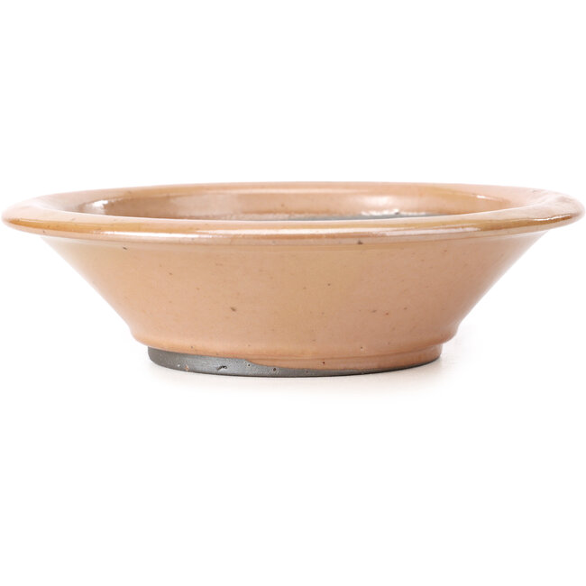 Vaso per bonsai rotondo rosa salmone di Bigei - 160 x 160 x 40 mm