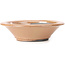Pot à bonsaï rond rose saumon par Bigei - 160 x 160 x 40 mm