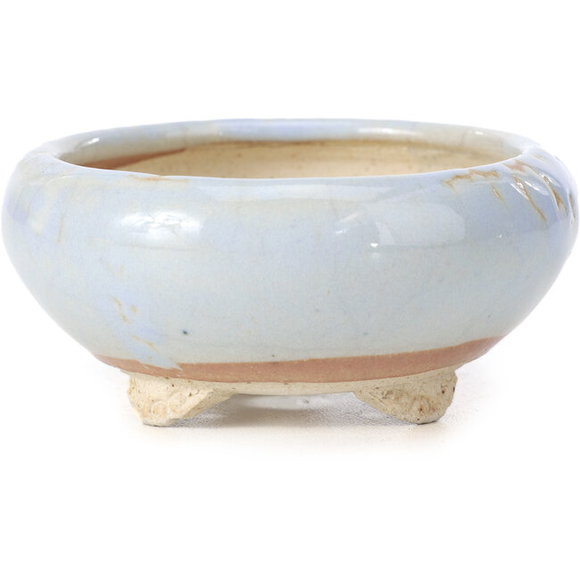 Pot à bonsaï rond bleu par Bigei - 87 x 87 x 39 mm