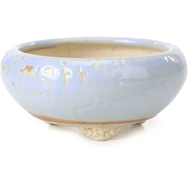 Maceta de bonsái redonda azul de Bigei - 87 x 87 x 39 mm