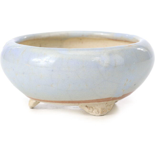 Pot à bonsaï rond bleu par Bigei - 87 x 87 x 39 mm