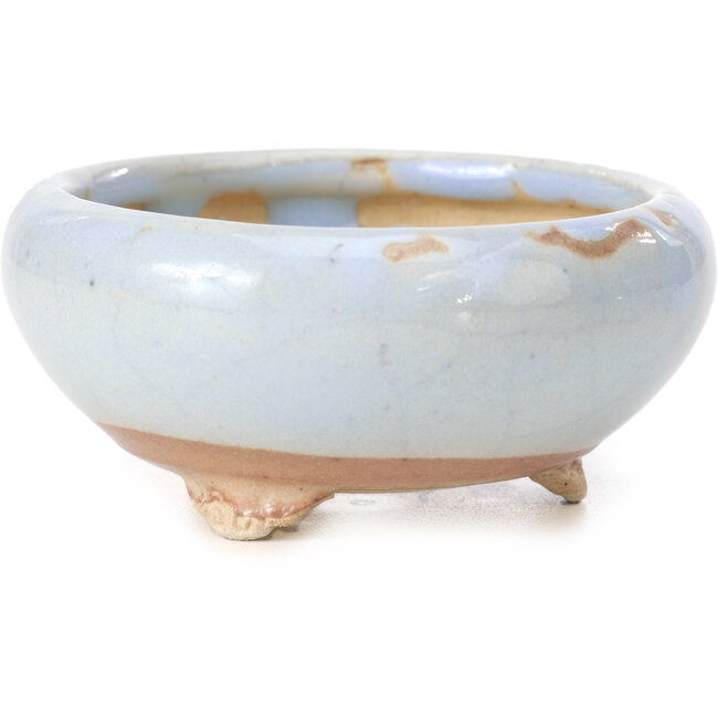 Maceta de bonsái redonda azul de Bigei - 87 x 87 x 39 mm