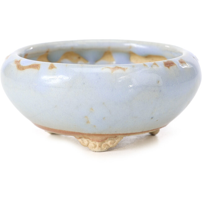 Vaso per bonsai rotondo blu di Bigei - 87 x 87 x 39 mm