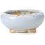 Round blue bonsai pot by Bigei - 87 x 87 x 39 mm