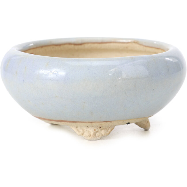 Maceta de bonsái redonda azul de Bigei - 87 x 87 x 39 mm