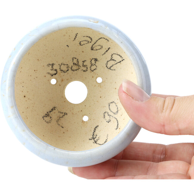 Pot à bonsaï rond bleu par Bigei - 87 x 87 x 39 mm