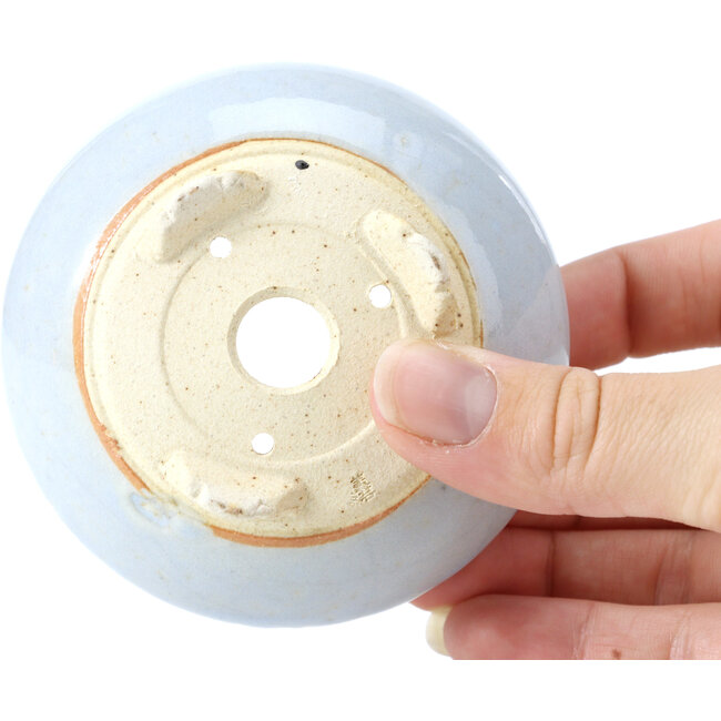 Pot à bonsaï rond bleu par Bigei - 87 x 87 x 39 mm