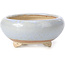 Round blue bonsai pot by Bigei - 87 x 87 x 39 mm