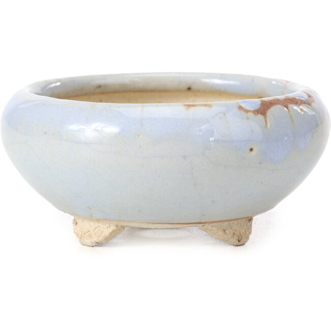 Pot à bonsaï rond bleu par Bigei - 87 x 87 x 39 mm