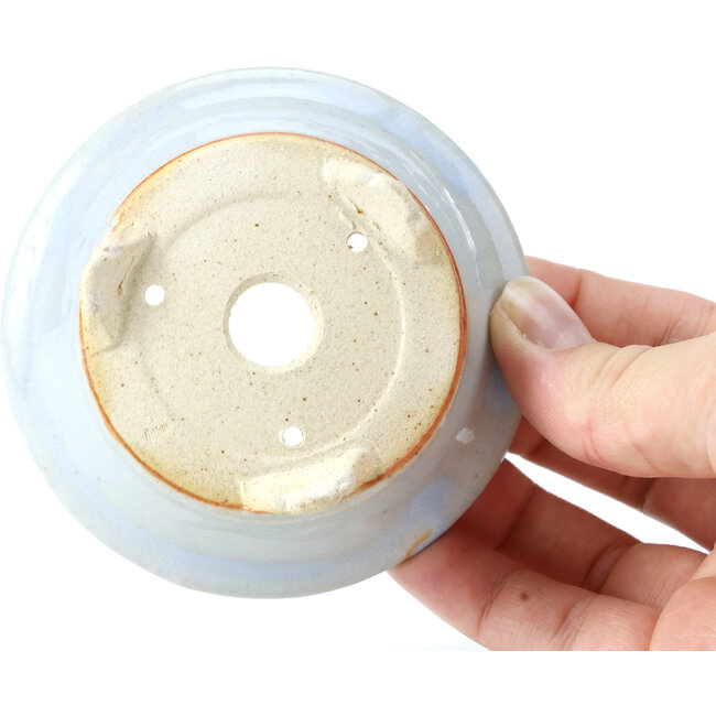 Pot à bonsaï rond bleu par Bigei - 88 x 88 x 35 mm