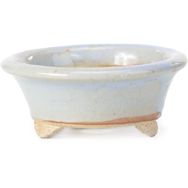 Pot à bonsaï rond bleu par Bigei - 86 x 86 x 37 mm