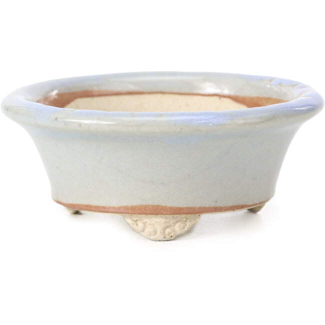 Pot à bonsaï rond bleu par Bigei - 88 x 88 x 37 mm