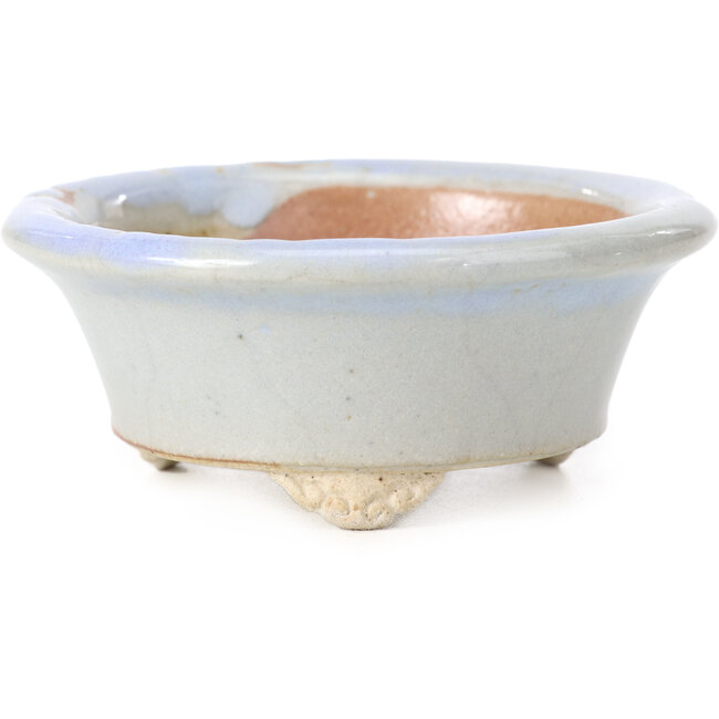 Pot à bonsaï rond bleu par Bigei - 88 x 88 x 37 mm