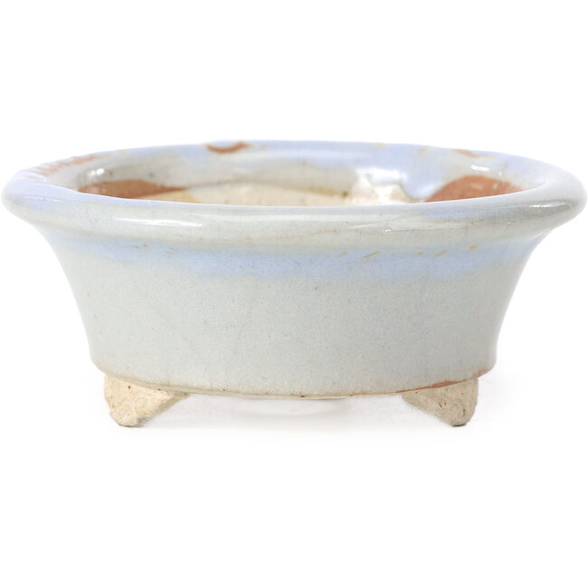 Pot à bonsaï rond bleu par Bigei - 88 x 88 x 37 mm