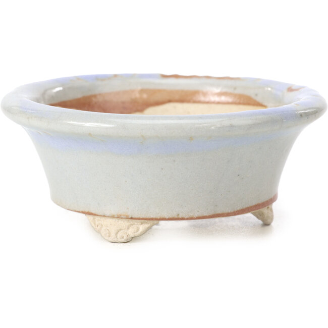 Maceta de bonsái redonda azul de Bigei - 88 x 88 x 37 mm