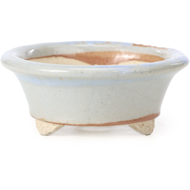 Vaso per bonsai rotondo blu di Bigei - 88 x 88 x 37 mm