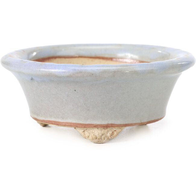 Pot à bonsaï rond bleu par Bigei - 88 x 88 x 37 mm