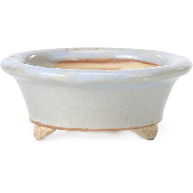 Pot à bonsaï rond bleu par Bigei - 88 x 88 x 37 mm