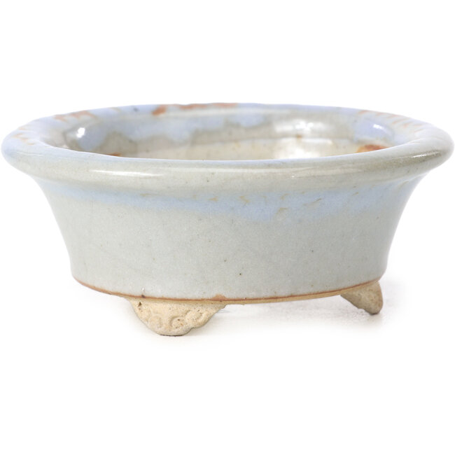 Maceta de bonsái redonda azul de Bigei - 88 x 88 x 37 mm