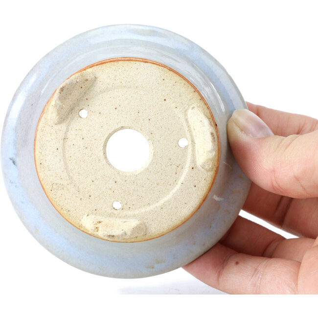 Vaso per bonsai rotondo blu di Bigei - 88 x 88 x 37 mm