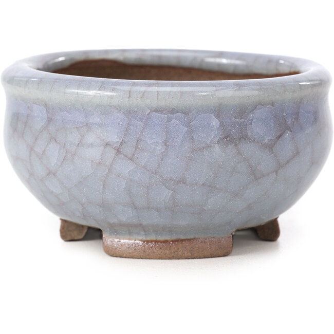 Round blue bonsai pot by Bigei - 70 x 70 x 40 mm