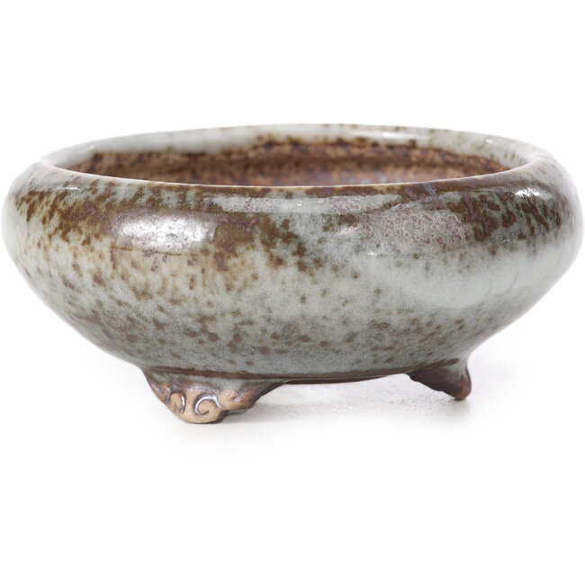 Vaso per bonsai rotondo grigio chiaro di Bigei - 73 x 73 x 30 mm