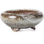 Pot à bonsaï rond gris clair par Bigei - 73 x 73 x 30 mm