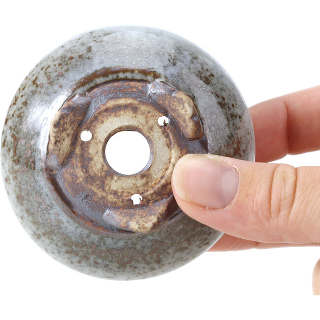 Pot à bonsaï rond gris clair par Bigei - 73 x 73 x 30 mm