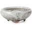 Round light grey bonsai pot by Bigei - 73 x 73 x 30 mm