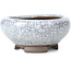 Ronde witte craquelé bonsai pot van Bigei - 90 x 90 x 40 mm