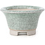 Pot à bonsaï rond bleu craquelé par Bigei - 73 x 73 x 45 mm