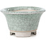Maceta de bonsái redonda azul craquelé de Bigei - 73 x 73 x 45 mm