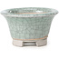 Pot à bonsaï rond bleu craquelé par Bigei - 73 x 73 x 45 mm