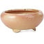 Round salmon pink bonsai pot by Bigei - 85 x 85 x 38 mm