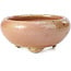 Round salmon pink bonsai pot by Bigei - 85 x 85 x 38 mm