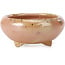 Round salmon pink bonsai pot by Bigei - 85 x 85 x 38 mm