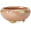 Round salmon pink bonsai pot by Bigei - 85 x 85 x 38 mm