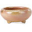 Round salmon pink bonsai pot by Bigei - 85 x 85 x 38 mm