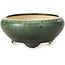 Round green bonsai pot by Bigei - 85 x 85 x 38 mm