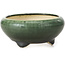 Round green bonsai pot by Bigei - 85 x 85 x 38 mm