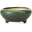 Pot à bonsaï rond vert par Bigei - 85 x 85 x 38 mm