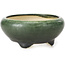 Round green bonsai pot by Bigei - 85 x 85 x 38 mm