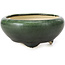 Pot à bonsaï rond vert par Bigei - 85 x 85 x 38 mm