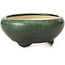 Pot à bonsaï rond vert par Bigei - 85 x 85 x 38 mm