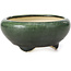 Round green bonsai pot by Bigei - 85 x 85 x 38 mm
