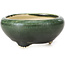 Pot à bonsaï rond vert par Bigei - 85 x 85 x 38 mm