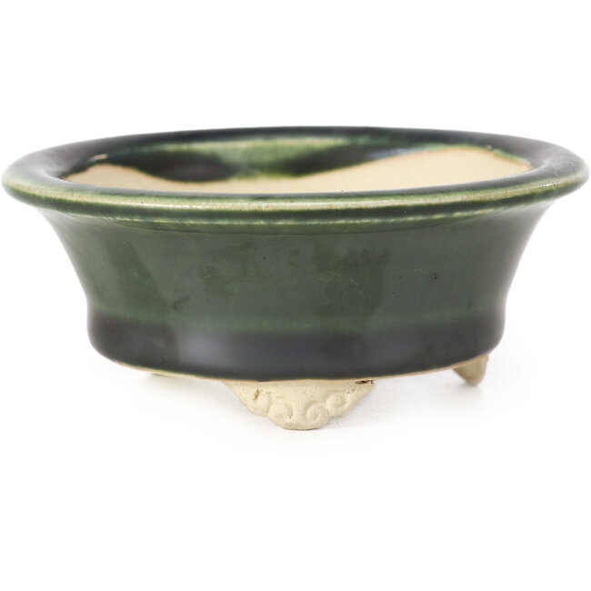 Maceta de bonsái redonda verde de Bigei - 87 x 87 x 35 mm