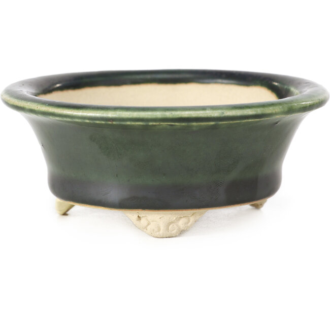 Round green bonsai pot by Bigei - 87 x 87 x 35 mm