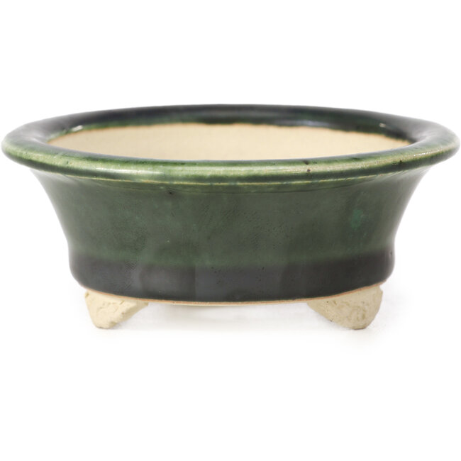 Vaso per bonsai rotondo verde di Bigei - 87 x 87 x 35 mm